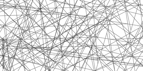 abstract black lines with white background.Creative and geometric shape with white luxury pattern and paper texture design in illustration with white line background.