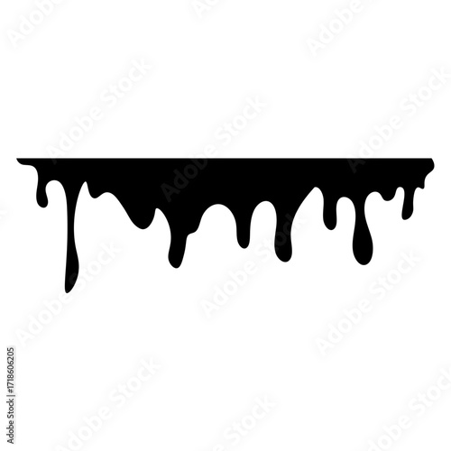 Black Dripping Liquid