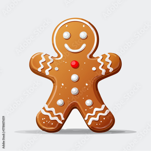 A Gingerbread Man Cookie with a Smile