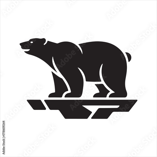 vector illustration of a bear silhouette