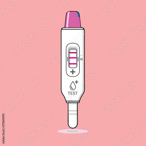 3D vector illustration of a pregnancy test kit