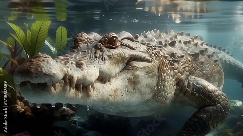 crocodile in the river