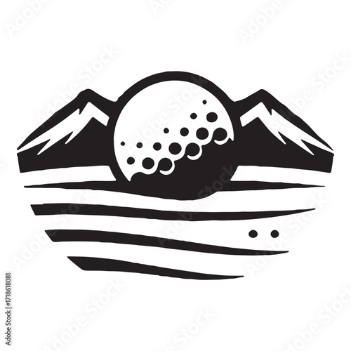 Golf vector illustration on a white background.Simple design,perfect for various uses.