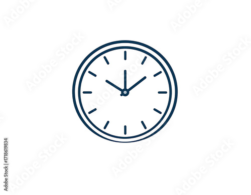 Dark-toned clock face, nearly midnight