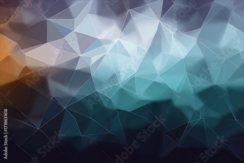 Blue diamond mosaic abstract geometric background with a futuristic polygon pattern.