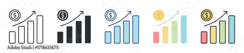 Profit Icon Set Multiple Style Collection