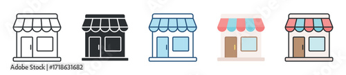 Store Icon Set Multiple Style Collection