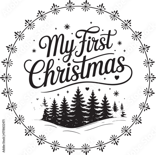Christmas round ornaments SVG, my first Christmas, jingle all the way, tis the season, believe, hope, peace on earth