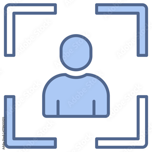 User Recognition Blue Icon