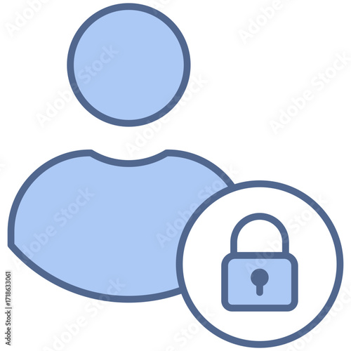 Identity Lock Blue Icon