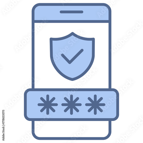 Verification Code Blue Icon