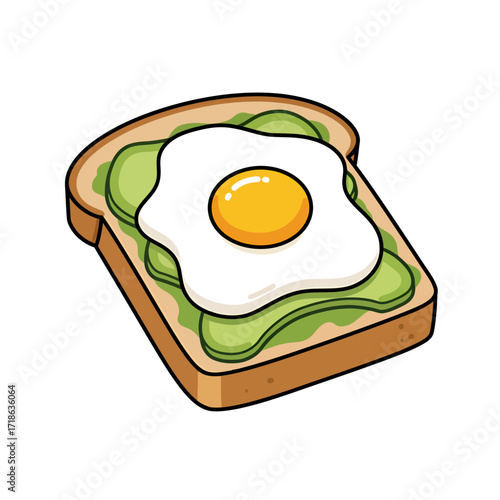 Avocado toast with egg on top
