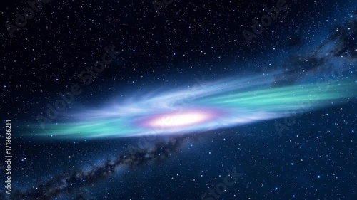 A breathtaking cosmic spiral of luminous gas and stardust swirls majestically through the vast expanse of the universe, revealing the vibrant beauty and profound mystery of deep space