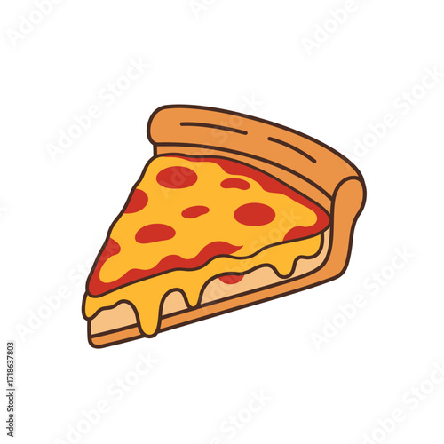 Chicago style deep dish pizza slice