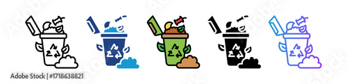 Composting Bin multiple icon