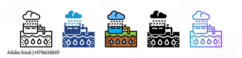 Rainwater Harvesting multiple icon