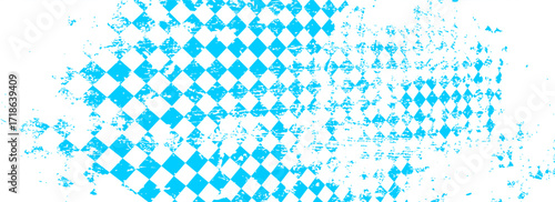 Texture with blue and white rhombus. Seamless banner for Bayern fabric.