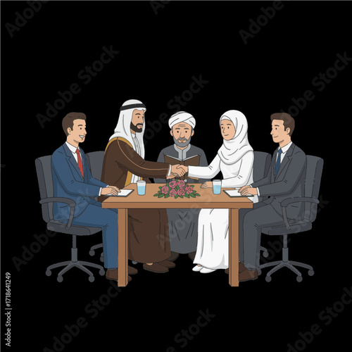 Muslim Man Life Activities Akad Nikah