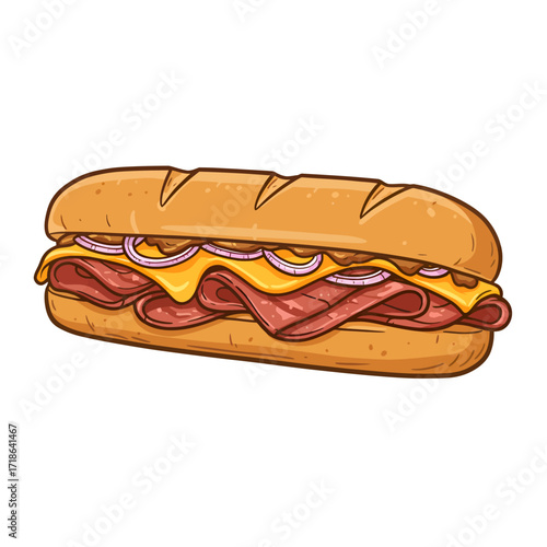 Philly cheesesteak sandwich