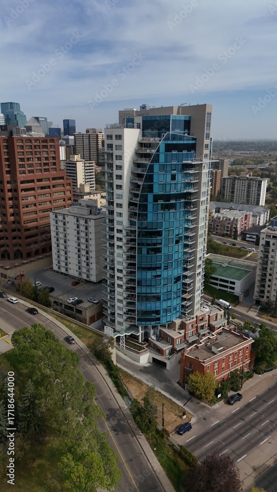 Fototapeta premium aerial view of Edmonton