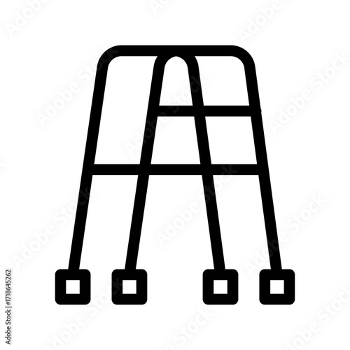 Walker Line Icon of Senior Care Facilities Icon Set