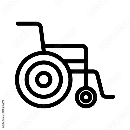 Wheelchair Line Icon of Senior Care Facilities Icon Set
