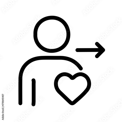 Patient Transfer Line Icon of Palliative Care Icon Set