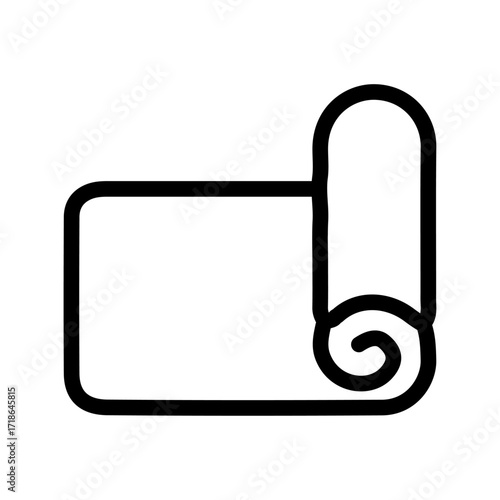 Yoga Mat Line Icon of Yoga & Pilates Studios Icon Set