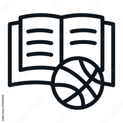 Sports Book Line Icon of Athletics & Sports (Academic) Icon Set