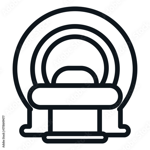 MRI Scan Line Icon of Medical Diagnostics Icon Set