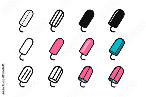 Feminine Hygiene Logo Set. Set Logo of Feminine Hygiene Products and Practices: Tampon. Logo set in vector style, emblematic