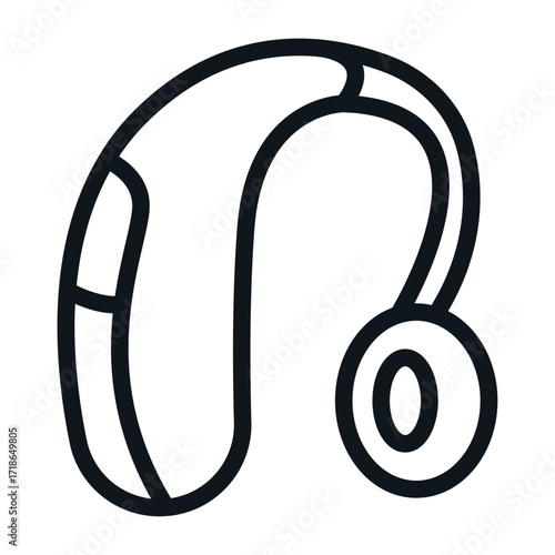 Hearing Aid Line Icon of Apprenticeships Icon Set
