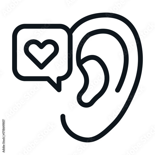 Hearing Care Line Icon of Apprenticeships Icon Set
