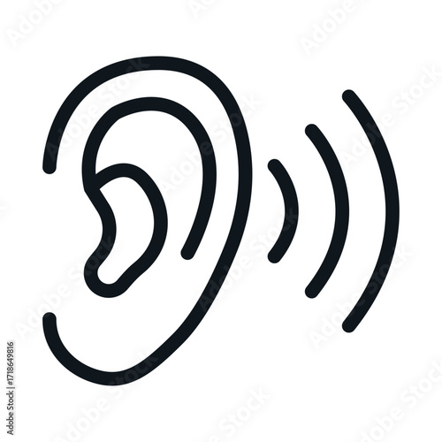 Hearing Test Line Icon of Apprenticeships Icon Set
