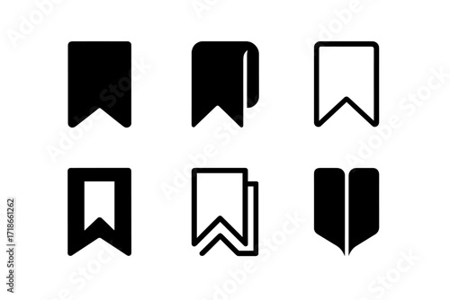 Publishing Logo Variations. Publishing. Set Logo of Publishing: Bookmark icon. harmonious logo variations of the same emblematic concept, each with different