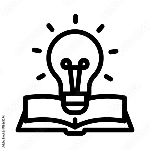 Idea Publication Line Icon of Patents and Licensing (Research) Icon Set
