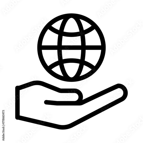 Global Technology Access Line Icon of Technology Transfer Icon Set