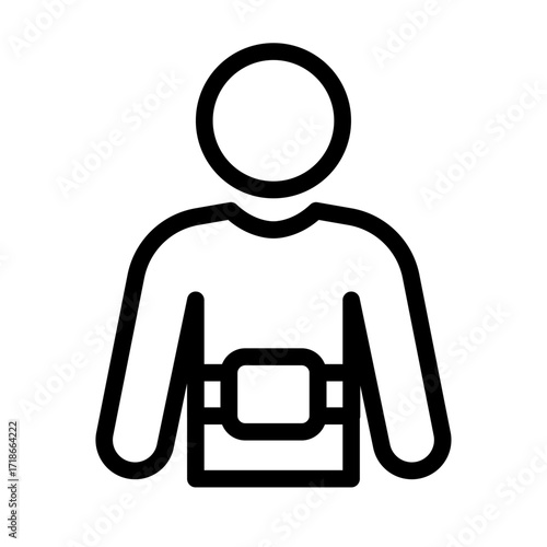 Member Profile Line Icon of Gym Memberships Icon Set