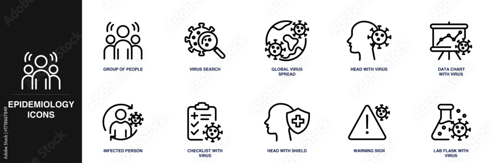 © SkyPark - Epidemiology Line Icon Set © SkyPark - Epidemiology Line Icon Set