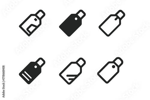 Travel Logo Variations. Travel. Set Logo of Travel: Luggage tag. harmonious logo variations of the same emblematic concept, each with different artistic