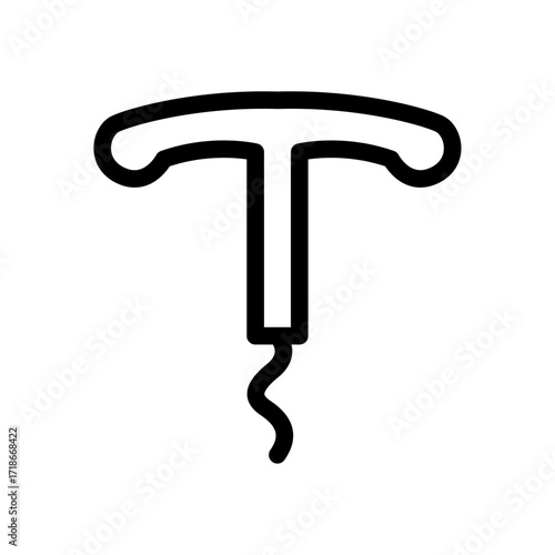 Intrauterine Device (IUD) Line Icon of Reproductive Health Icon Set