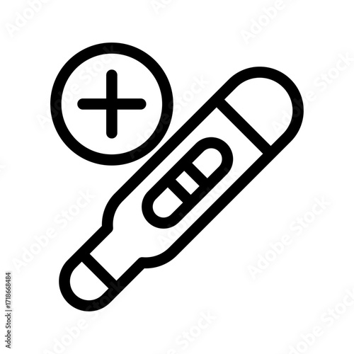 Positive Pregnancy Test Line Icon of Sexual Health Icon Set
