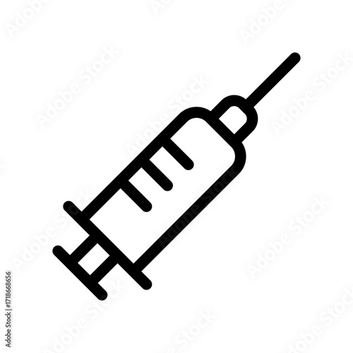 Dental Injection Line Icon of Dentistry Icon Set