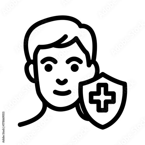 Protective Acupuncture Care Line Icon of Acupuncture Icon Set