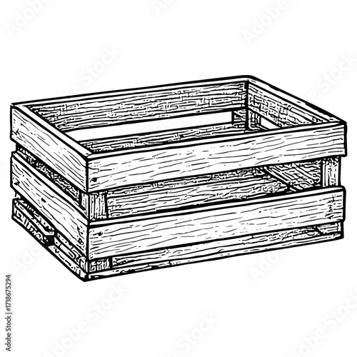 Open Slatted Crate