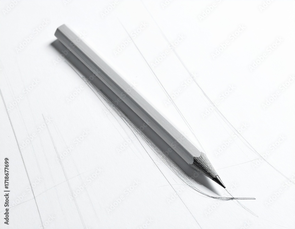 Naklejka premium A minimal pencil sketch drawing