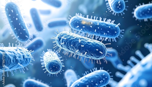 Microscopic view of bacteria