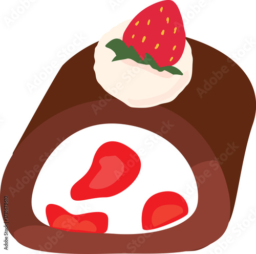 vector illustration of a chocolate cake