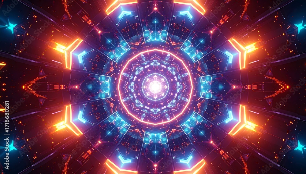 Obraz premium Abstract kaleidoscopic pattern