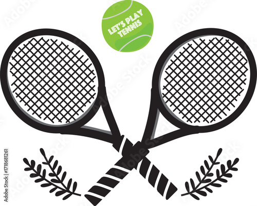 tennis racket and ball